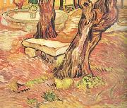 Vincent Van Gogh The Stone Bench in the Garden of Saint-Paul Hospital (nn04) Germany oil painting reproduction